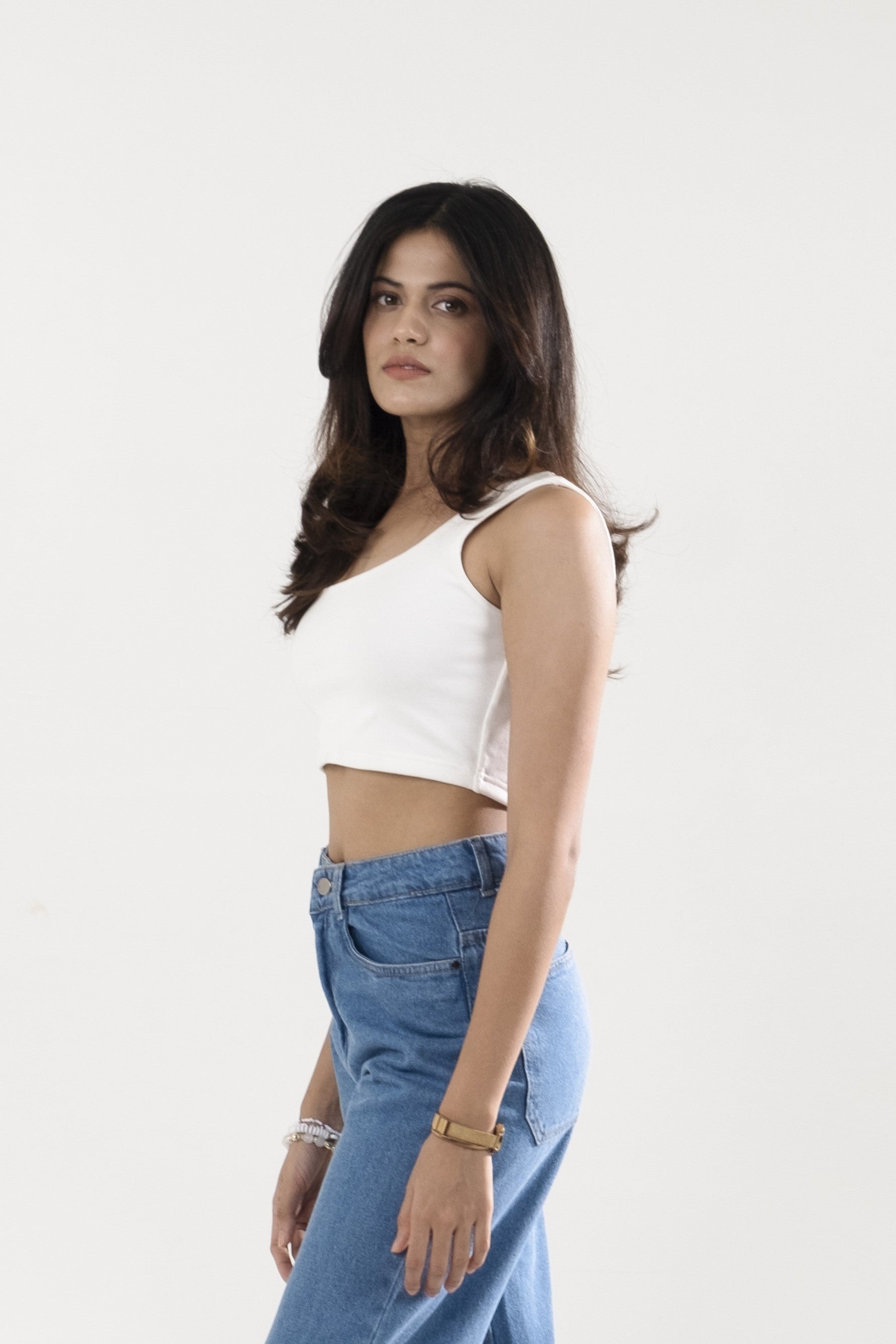 Denim blue plain straight fit