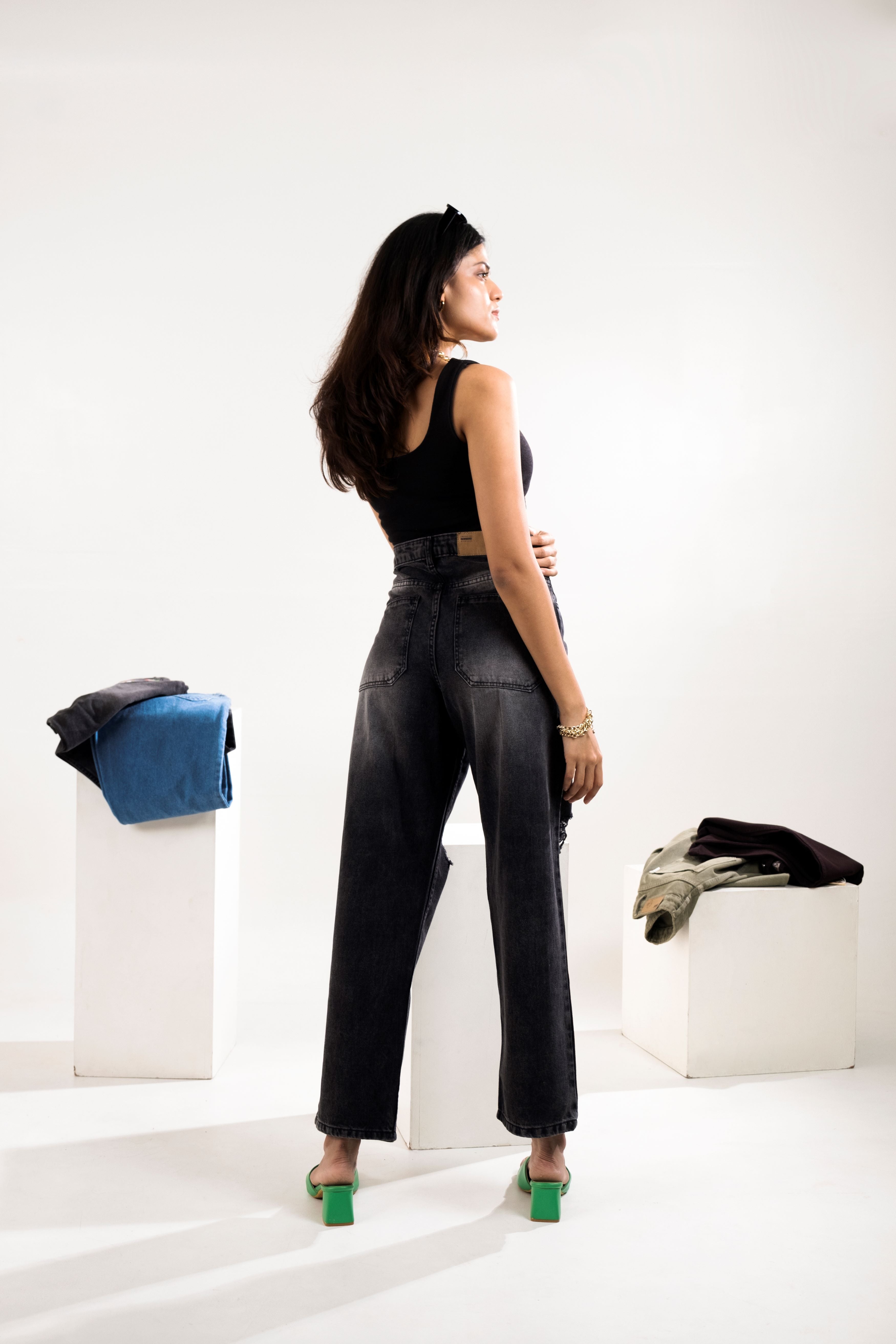 Charcoal rugged straightfit