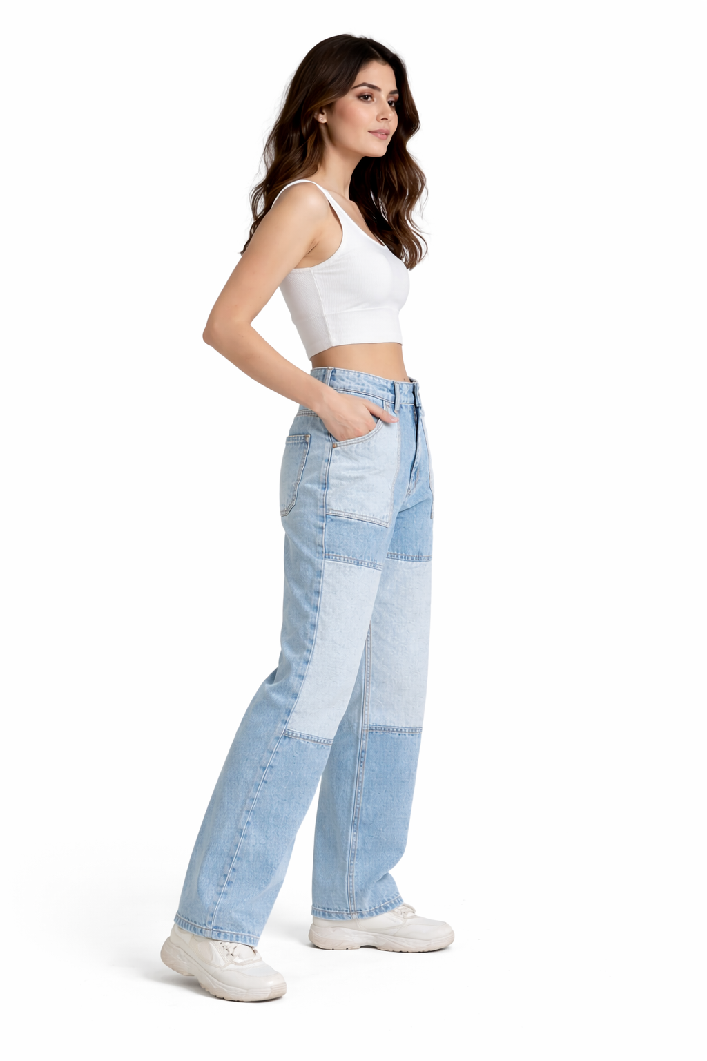Retro Mosaic Straight fit denim