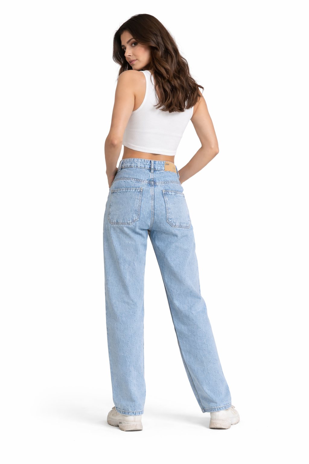 Retro Mosaic Straight fit denim