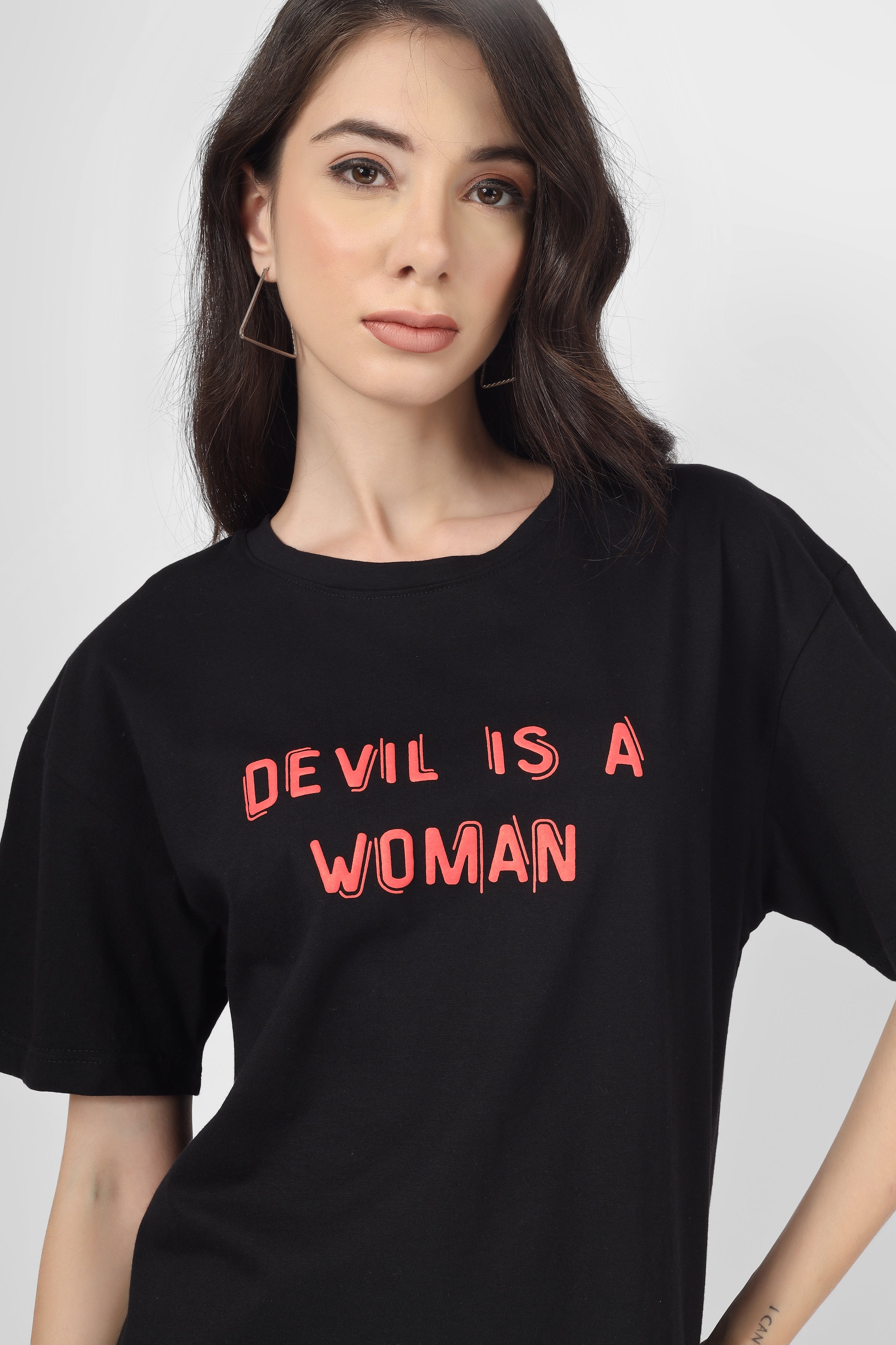 Devil is a woman boxer t-shirt