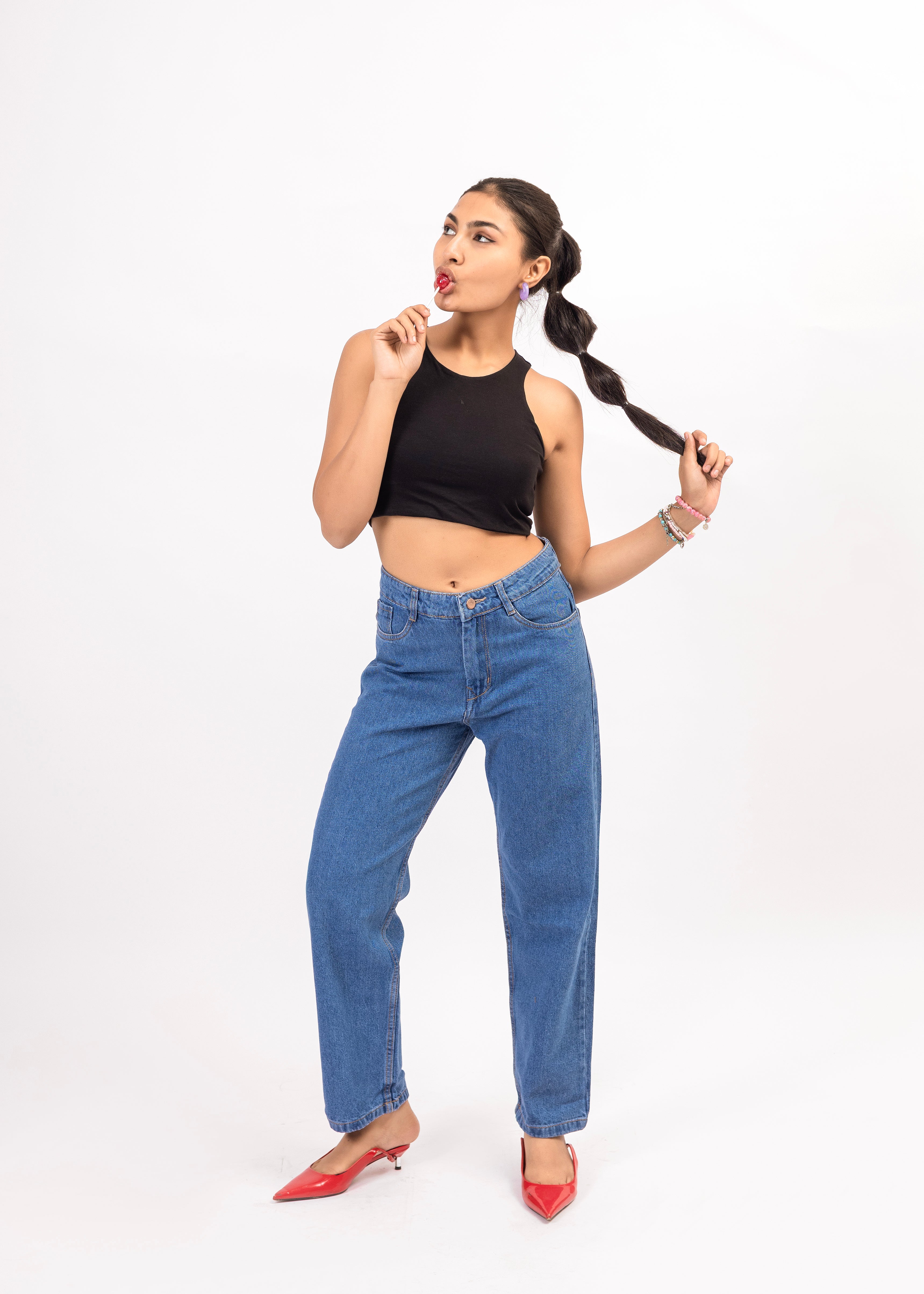 SUNNY PARADISE PRINTED STRAIGHT FIT DENIM
