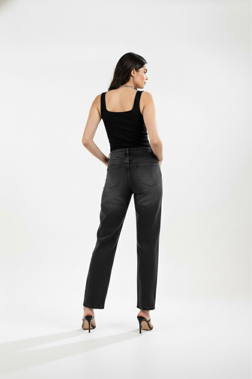 Charcoal rugged straightfit