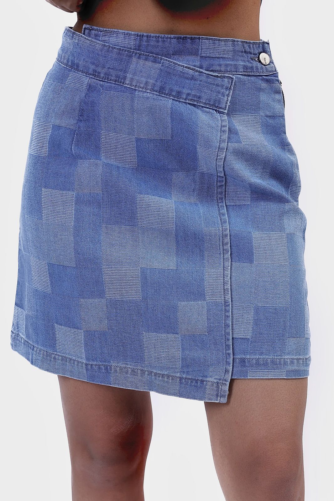 Light Blue Pixel Skirt