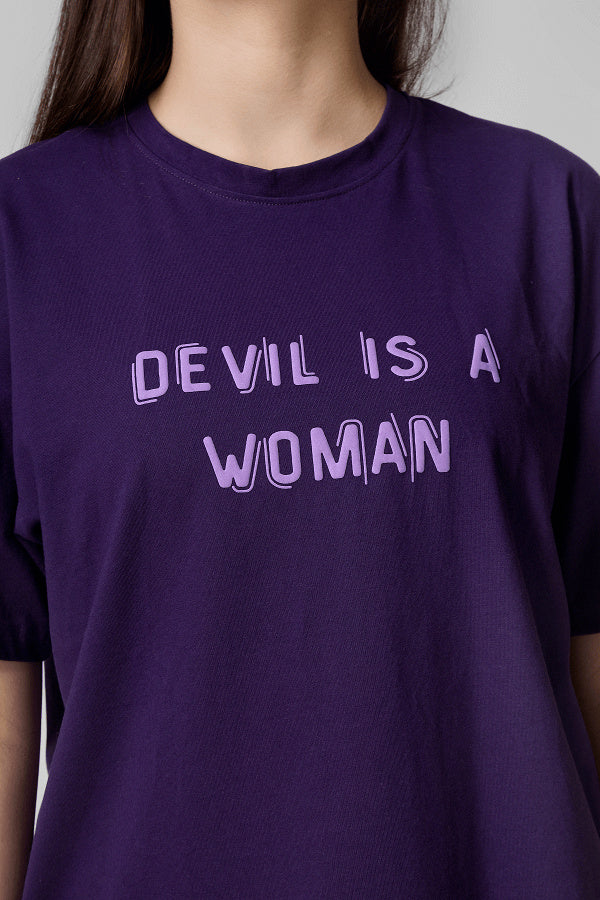 Devil is a woman boxer t-shirt