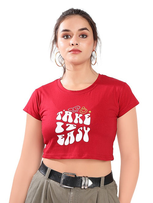 Take it easy fitted crop top