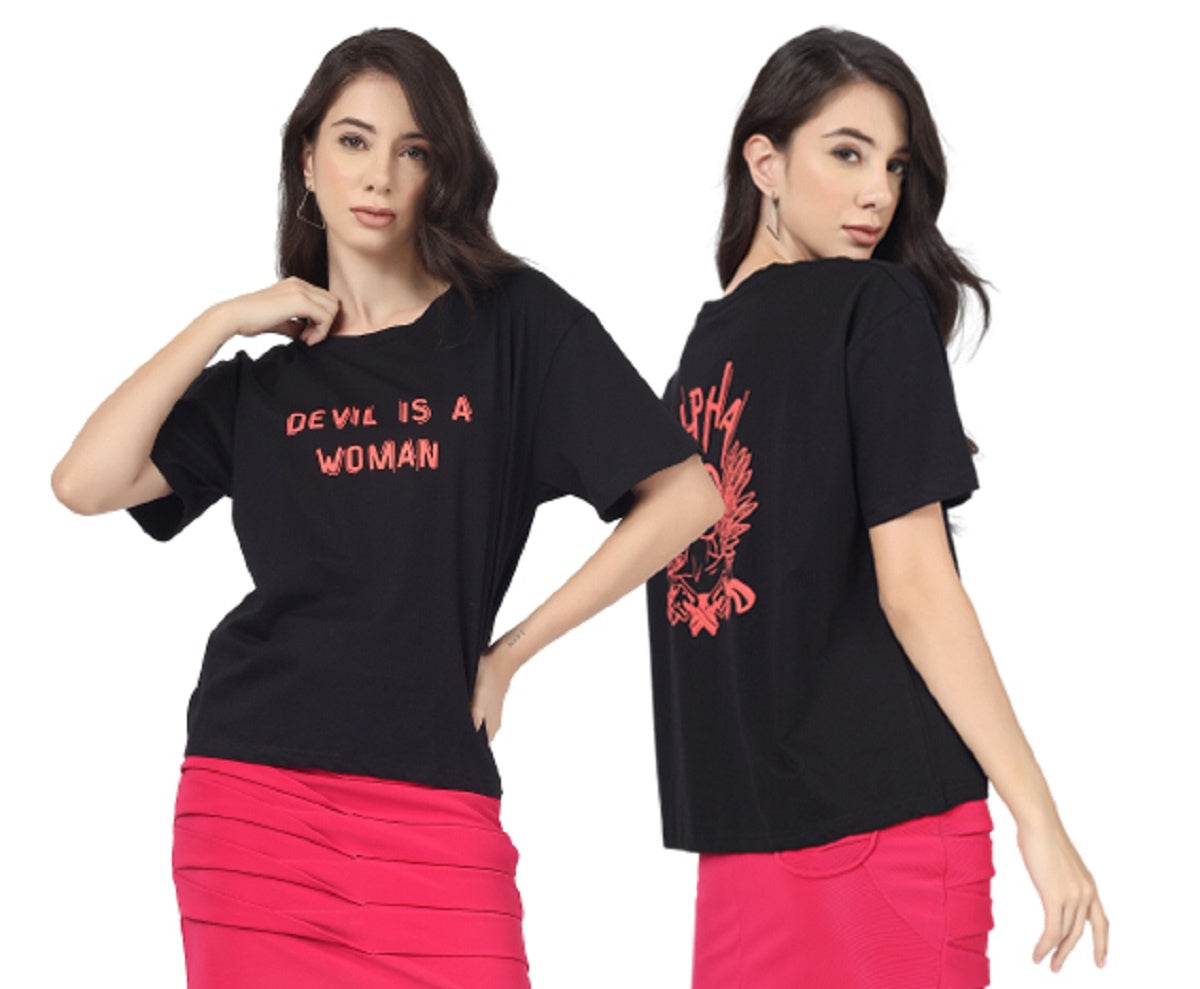 Devil is a woman boxer t-shirt