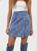 Light Blue Pixel Skirt